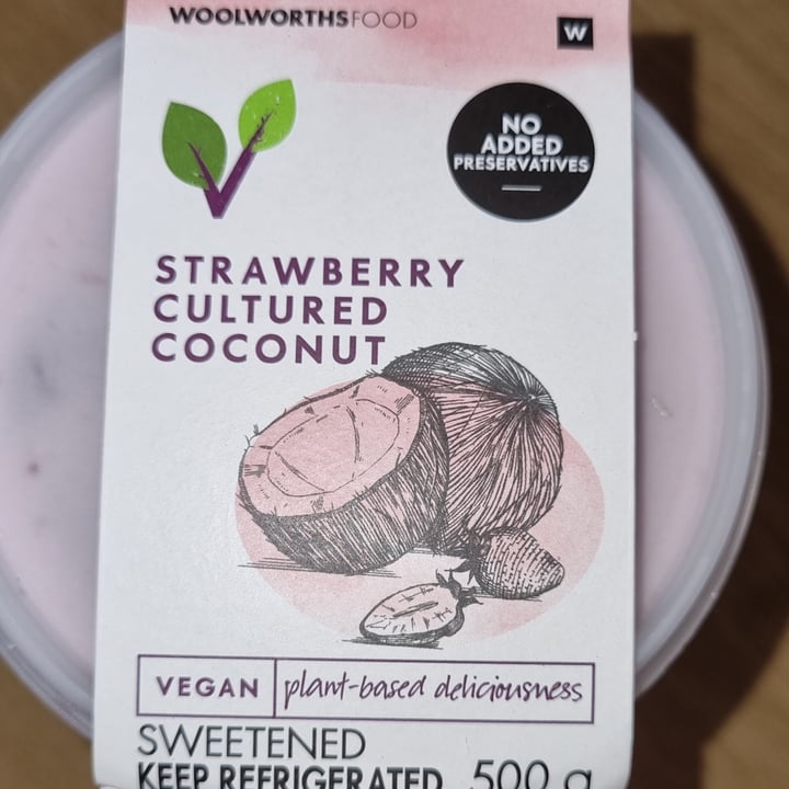 photo of Woolworths Food Strawberry Cultured Coconut Yoghurt shared by @vegankitchensa on  03 Jan 2023 - review