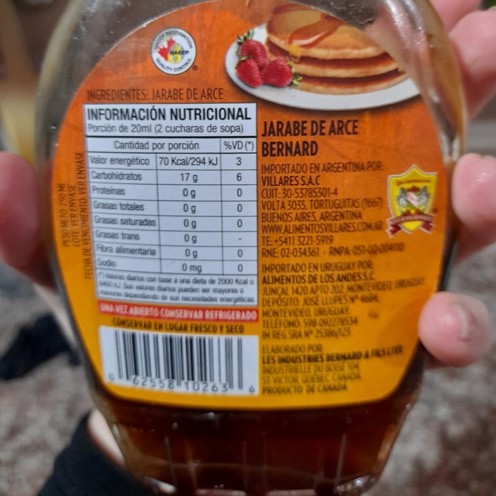 photo of Maple syrup Jarabe De Arce shared by @charlie-vegan on  10 Jul 2023 - review
