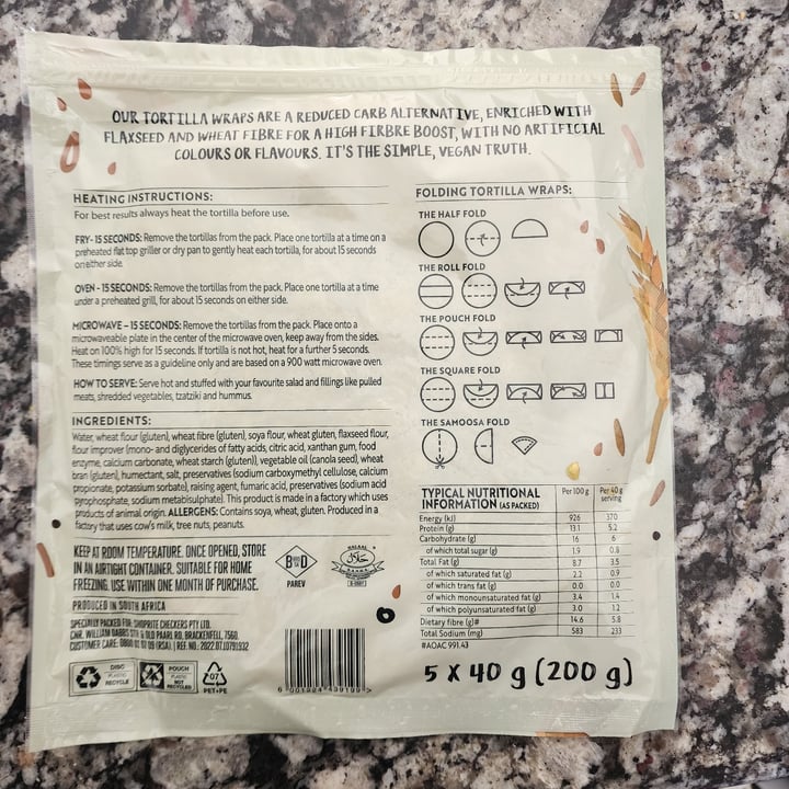 photo of Simple Truth 5 reduced carb tortillas shared by @kim-e on  31 May 2023 - review