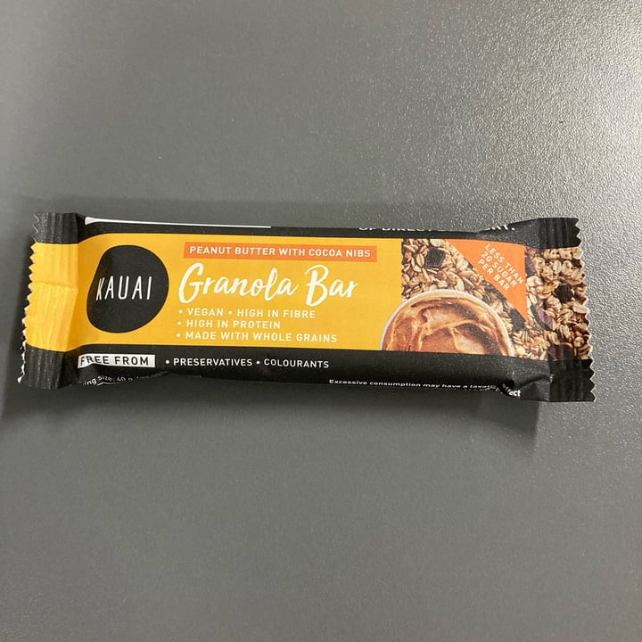 photo of Kauai Peanut Butter With Cacoa Nibs Granola Bar shared by @catherinews on  05 Apr 2023 - review