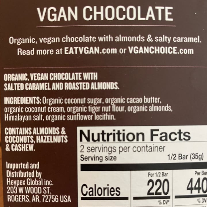 photo of VGAN Chocolate Vegan White Chocolate With Almonds And Salty Caramel shared by @superswede on  30 Jan 2023 - review