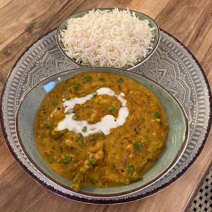 photo of Prashad Café (Kloof Street) Vegetable Korma and Rice shared by @catherinews on  28 Apr 2023 - review