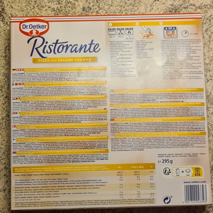 photo of Dr. Oetker Ristorante Pizza Al Salame Vegano shared by @koalamaedchen on  27 Dec 2022 - review