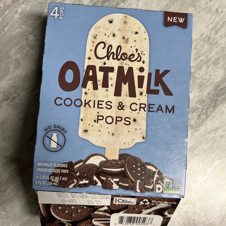 photo of Chloe’s Pops  Oat Milk Cookies & Cream Pops shared by @liberationbby on  02 Feb 2023 - review