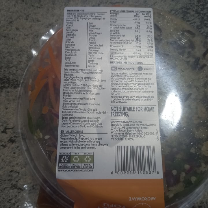 photo of Woolworths Food Plant Love Sticky Tofu shared by @colleenc on  27 Feb 2023 - review