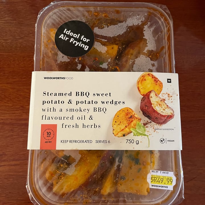 photo of Woolworths Smokey Barbecue Potato and Sweet Potato Ready Marinated Combination Woolworths Smoked Barbecue Potato and Sweet Potatoe Combo, ready made marinsted grill combo shared by @ansuyanairthevegan on  23 Jan 2023 - review
