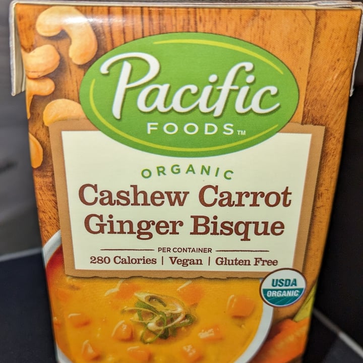 photo of Pacific Foods Cashew Carrot  Ginger Bisque shared by @daafrodisiac on  23 Dec 2022 - review