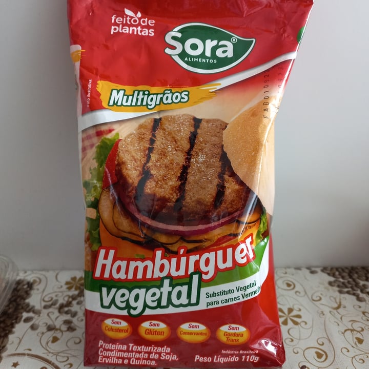 photo of Sora Hambúrguer vegetal multigrãos shared by @lucenai on  08 Jan 2023 - review