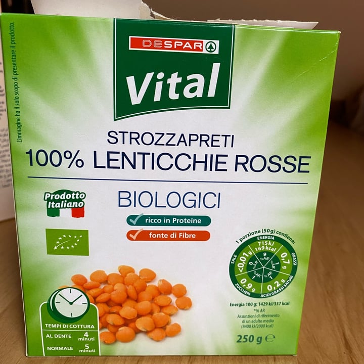 photo of Despar vital pasta di lenticchie rosse shared by @saradagara on  24 Apr 2023 - review