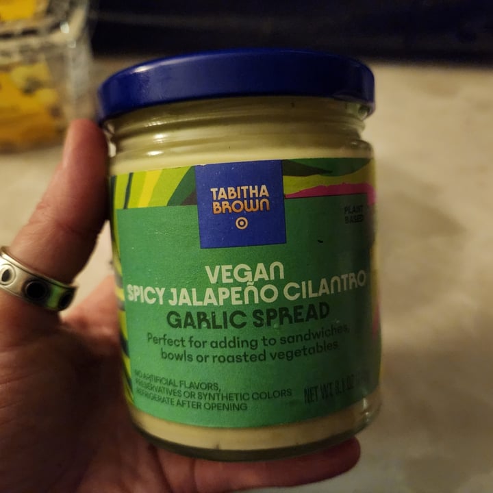 photo of Tabitha Brown Vegan Spicy Jalapeno Cilantro Garlic Spread shared by @theveganwitch13 on  21 Jan 2023 - review