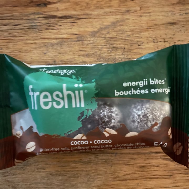 photo of Freshii cocoa energii bites shared by @plantifullush on  12 Mar 2023 - review