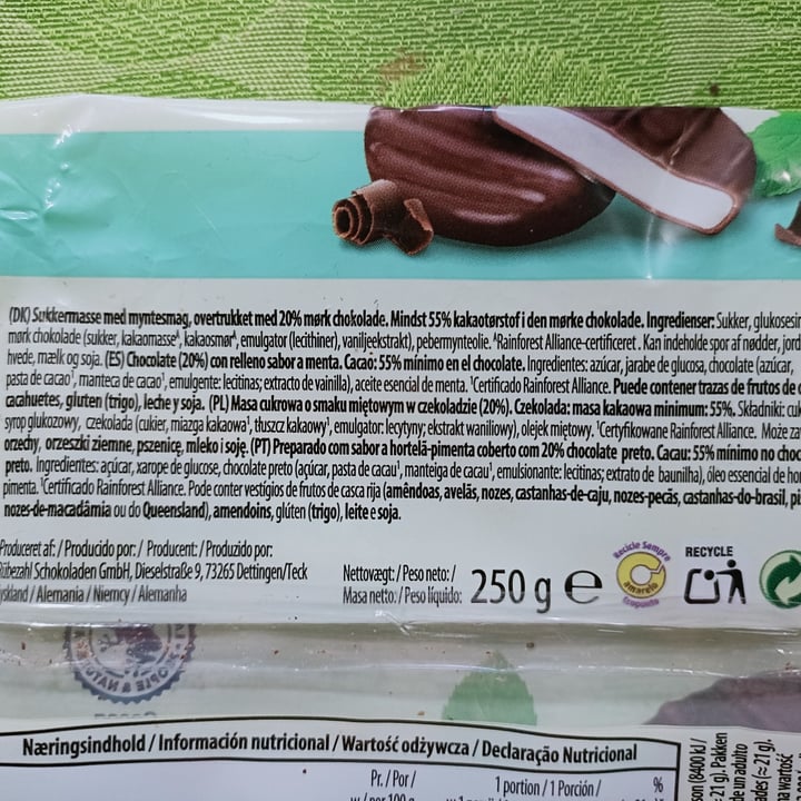 photo of Château Chocolate relleno sabor menta shared by @felinavegana on  18 Jun 2023 - review