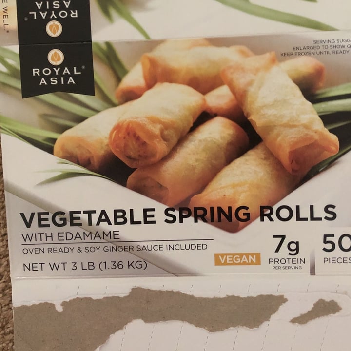photo of Royal Asia vegetable spring rolls shared by @justaveg on  17 May 2023 - review