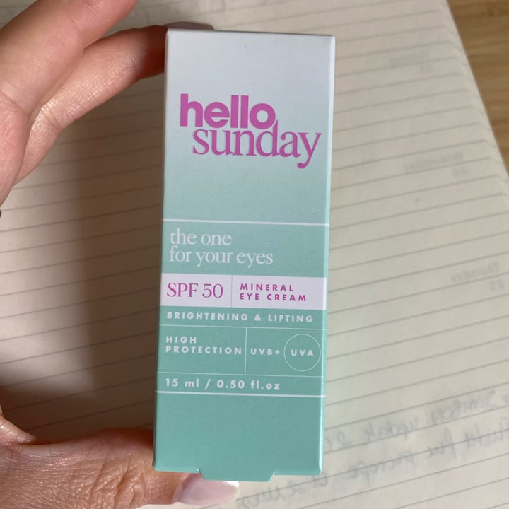 photo of Hello Sunday the one for your eyes 50 spf shared by @ilariabiancolatte1 on  02 Jun 2023 - review