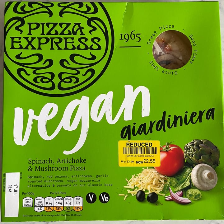 photo of PizzaExpress Vegan Giardiniera Pizza shared by @alistar on  18 Jul 2023 - review