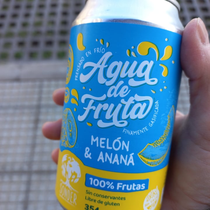 photo of Sonder Agua De Fruta Melón & Ananá shared by @solarrua on  07 Jun 2023 - review