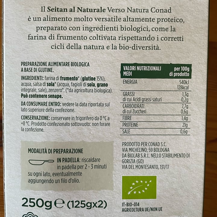 photo of Conad Verso Natura seitan al naturale shared by @elevandi on  26 Jul 2023 - review