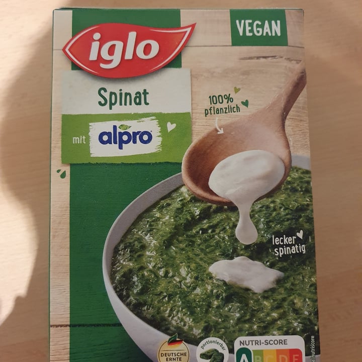 photo of Iglo Spinat mit Alpro shared by @sunguria on  28 Mar 2023 - review