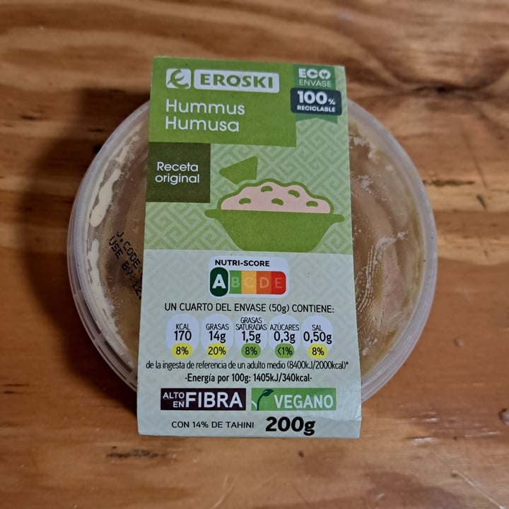 photo of Eroski Hummus normal shared by @leeti on  20 Apr 2023 - review