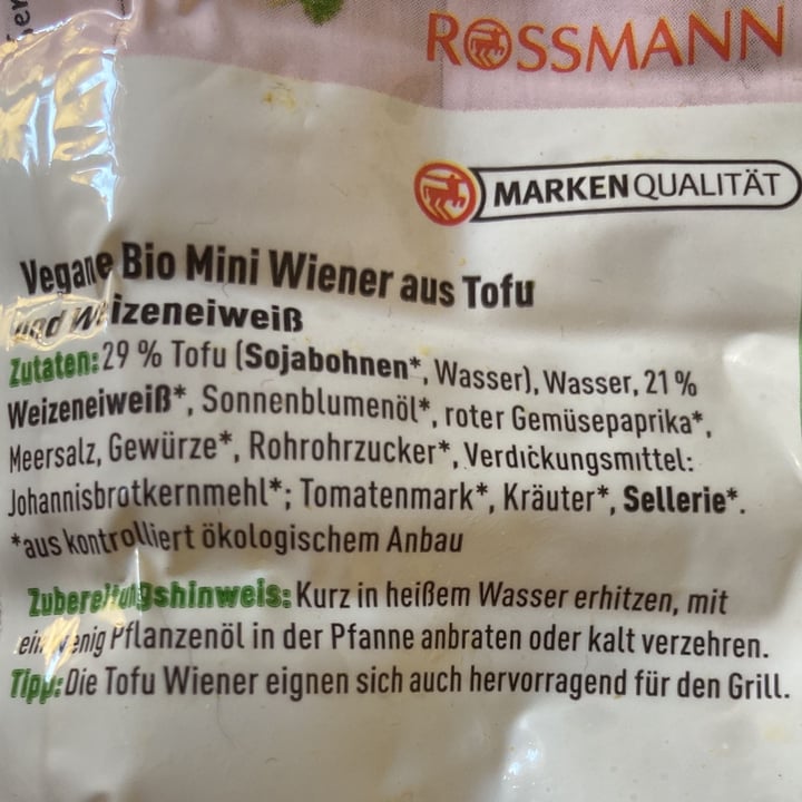 photo of Rossmann Ener Bio Tofu Bratwurst shared by @melissa80 on  02 Mar 2023 - review