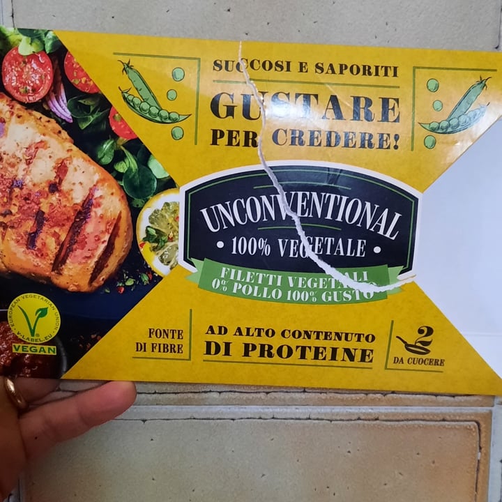 photo of Unconventional Filetti Vegetali 0% Pollo 100% Gusto - Plant Based Fillet shared by @parvatiplinky on  24 Apr 2023 - review