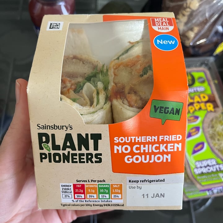 photo of Plant Pioneers Southern Fried No Chicken Goujon Wrap shared by @ameriamber on  09 Jan 2023 - review