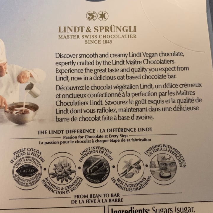 photo of Lindt Vegan Salted Caramel Oat Based Chocolate shared by @louisg on  19 Mar 2023 - review