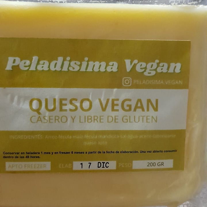 photo of Peladisima Vegan Queso De Máquina Vegano shared by @liberacionanimal on  30 Dec 2022 - review