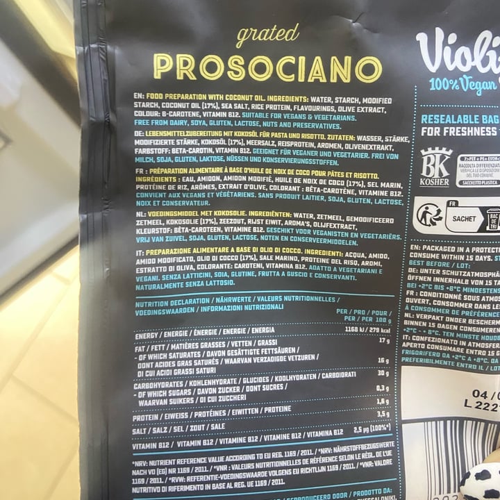 photo of Violife Dairy free Prosociano Cheese shared by @helena12345 on  25 May 2023 - review