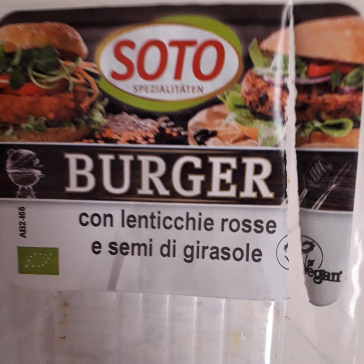photo of Soto Burger con lenticchie rosse e semi di girasole shared by @cambra on  13 Mar 2023 - review
