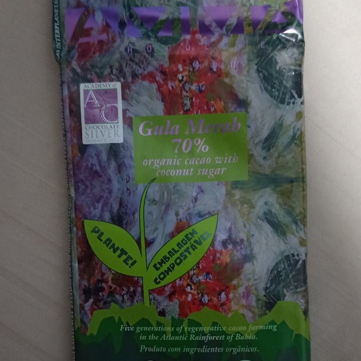 photo of AMMA Chocolate AMMA 70% Gula Merab shared by @alinedemoura on  20 Jun 2023 - review