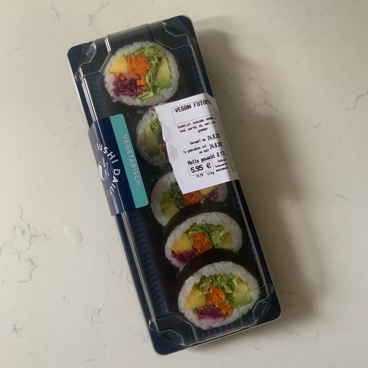 photo of Sushi Daily vegan futomaki shared by @hereforareason on  08 Jul 2023 - review