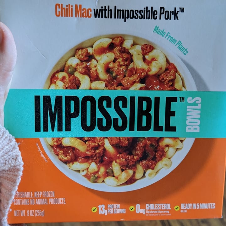 photo of Impossible Foods Chili Mac with Impossible Pork shared by @remitherat on  09 Apr 2023 - review
