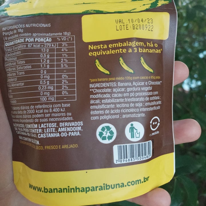 photo of Bananinha Paraibuna Bananinha cobertura de chocolate shared by @audreynunes on  17 Jan 2023 - review