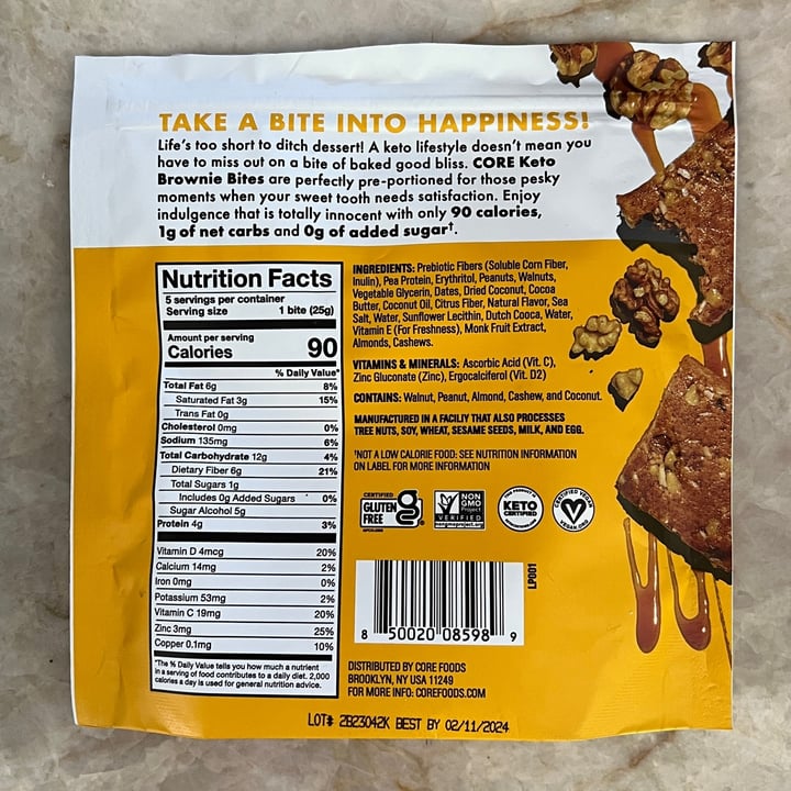 photo of Core foods caramel walnut blondie keto brownie bites shared by @anabanana1 on  23 Jun 2023 - review