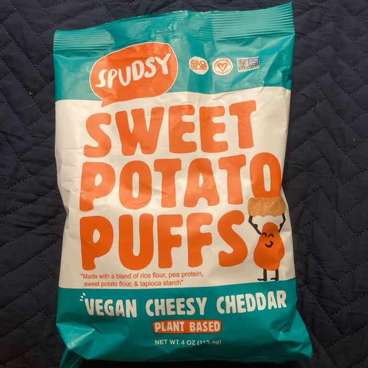 photo of Spudsy Foods Vegan Cheesy Cheddar Sweet Potato Puffs shared by @taysavage on  07 Jul 2023 - review
