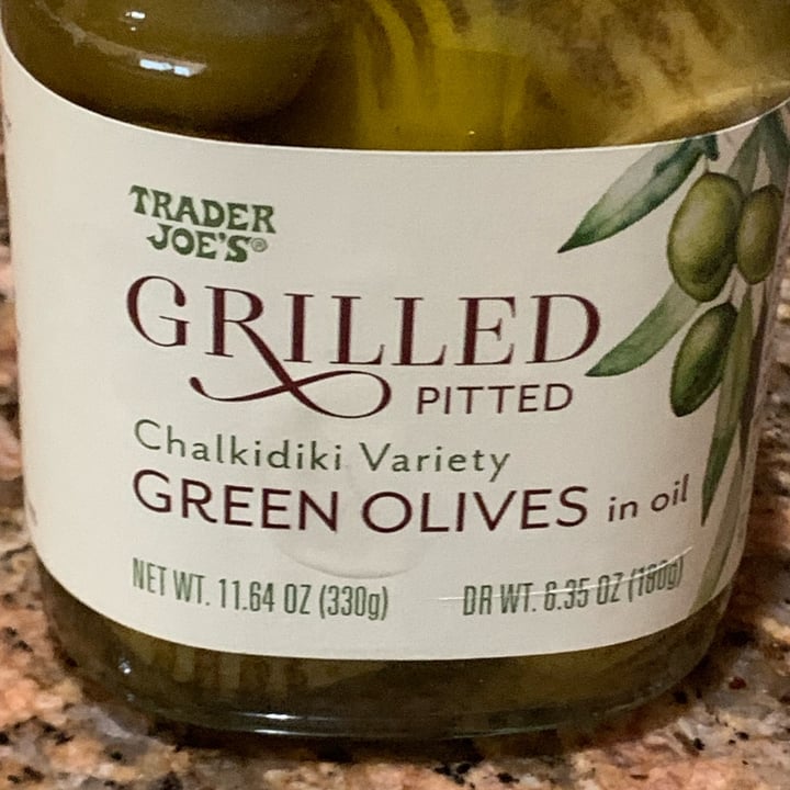 photo of Trader Joe's grilled pitted chalkidiki olives shared by @unejanie on  16 Mar 2023 - review