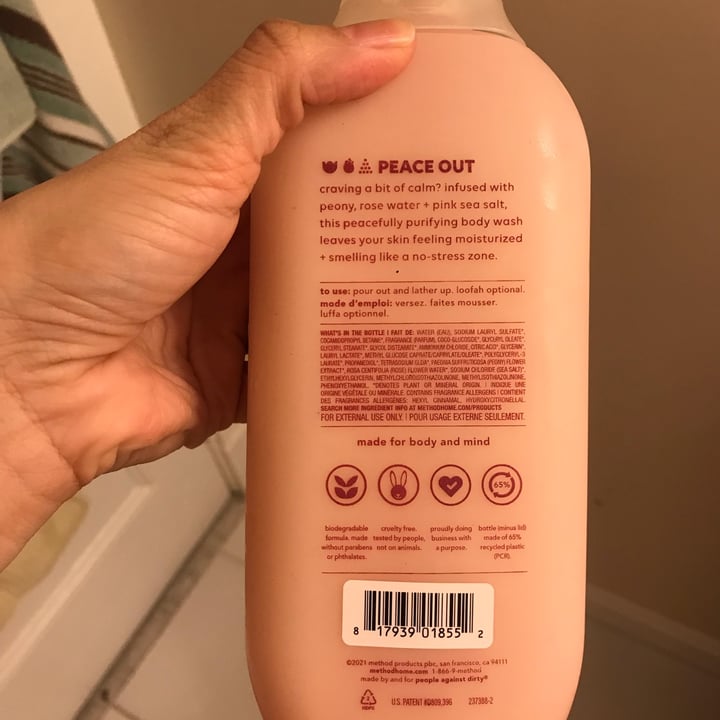 photo of method Pure Peace Body Wash shared by @karine1 on  27 Jan 2023 - review