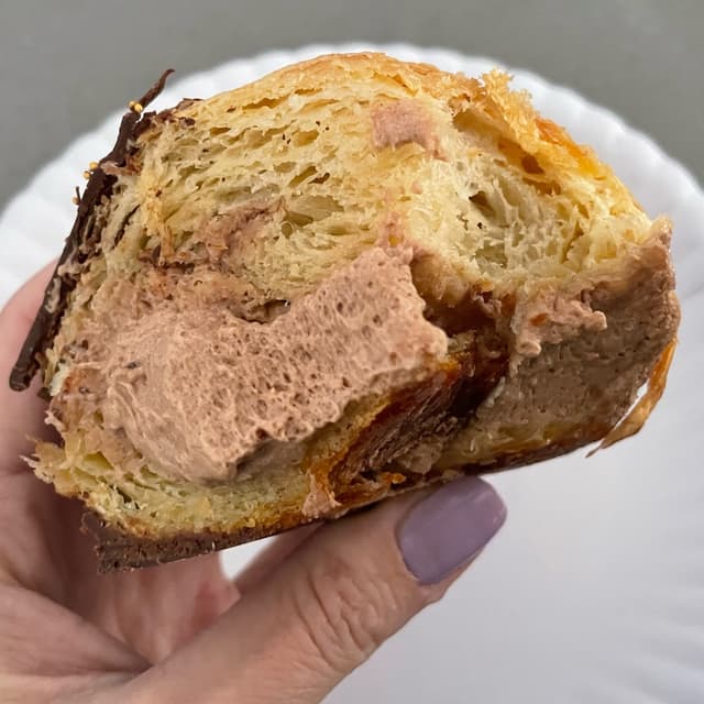 Photo of the dish “Chocolate Custard Stuffed Croissants”