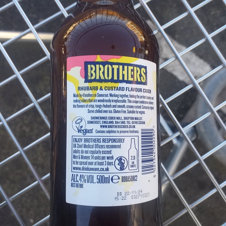 photo of Brothers Rhubarb and Custard English Cider shared by @klavina on  21 Jan 2023 - review