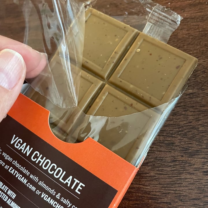 photo of VGAN Chocolate Vegan White Chocolate With Almonds And Salty Caramel shared by @superswede on  30 Jan 2023 - review