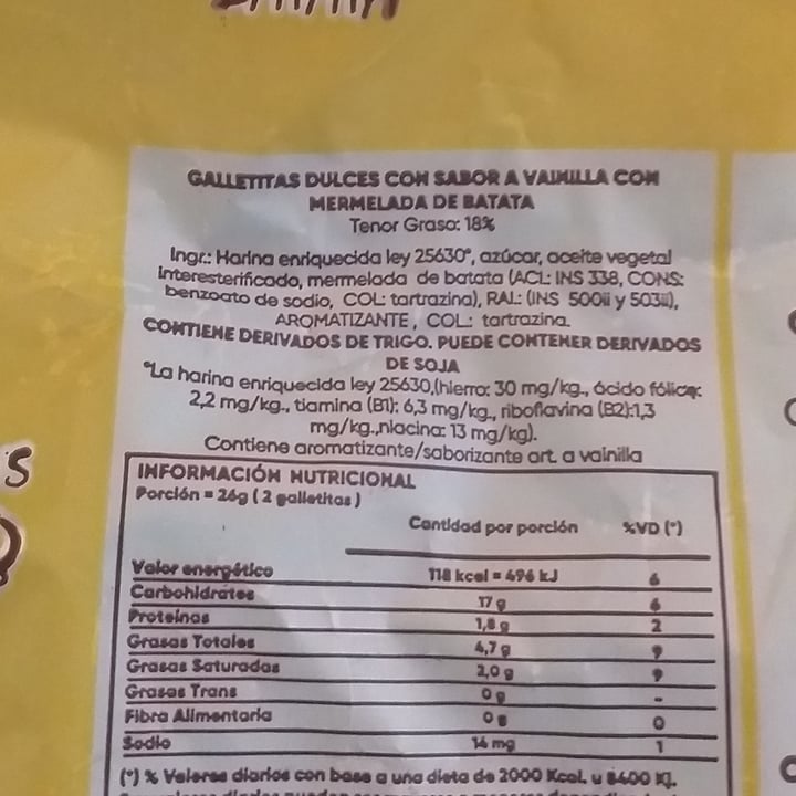 photo of Un Rincón Vegano Galletitas Pepas Sabor Batata shared by @melinamelinacc on  22 Feb 2023 - review