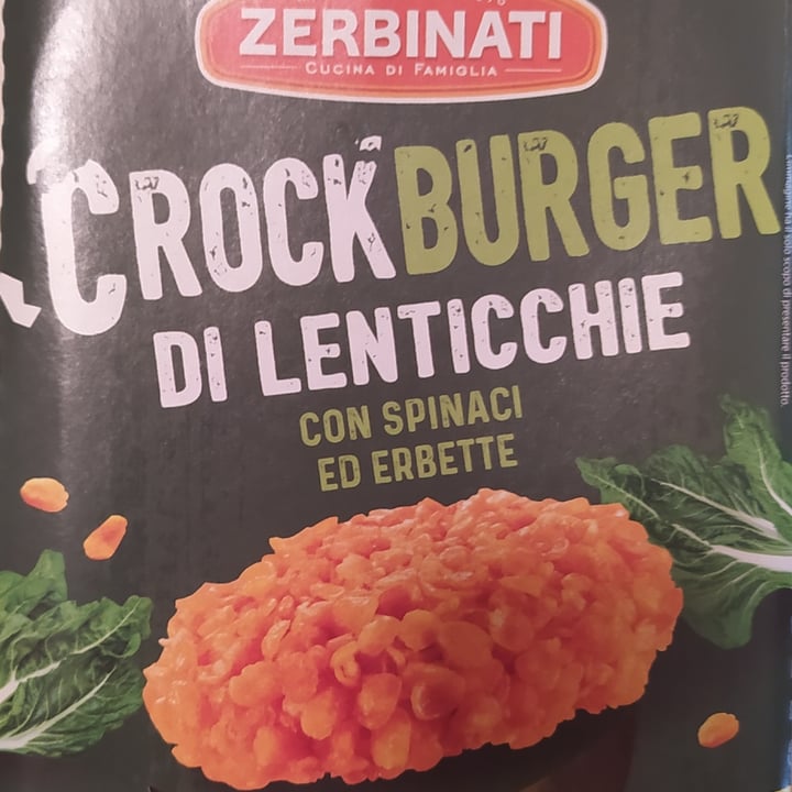 photo of Zerbinati Crockburger Di Lenticchie Con Spinaci Ed Erbette shared by @chiaralevantini on  24 Jul 2023 - review