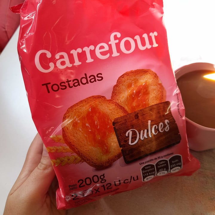 photo of Carrefour tostadas Dulces shared by @paauvegan on  06 Apr 2023 - review