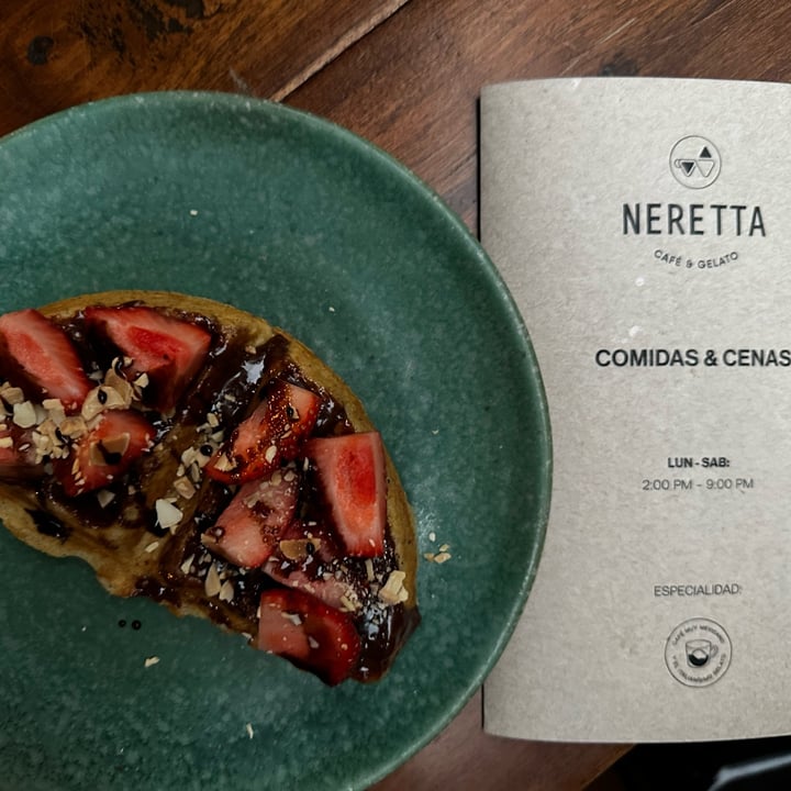 photo of Neretta Café & Gelato Waffle Cardinale (De Masa Vegana) shared by @berryveganplanet on  24 Dec 2022 - review