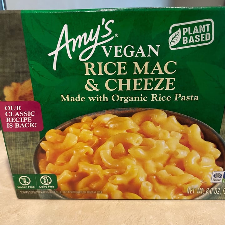 photo of Amy’s Vegan Organic Rice Mac & Cheeze shared by @veggietable on  10 May 2023 - review