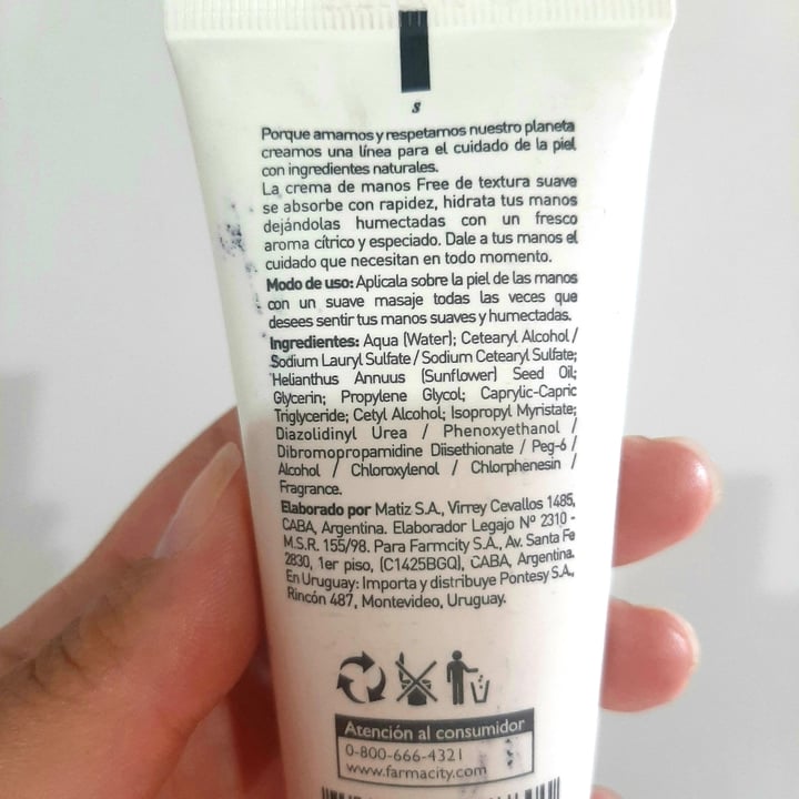 photo of Home Spa Crema de Manos Free Jengibre Y Lima shared by @melibustos on  08 Feb 2023 - review
