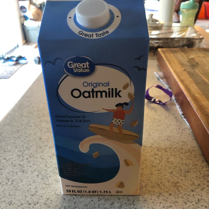 photo of Great Value  Original Oatmilk shared by @meribean on  29 Mar 2023 - review