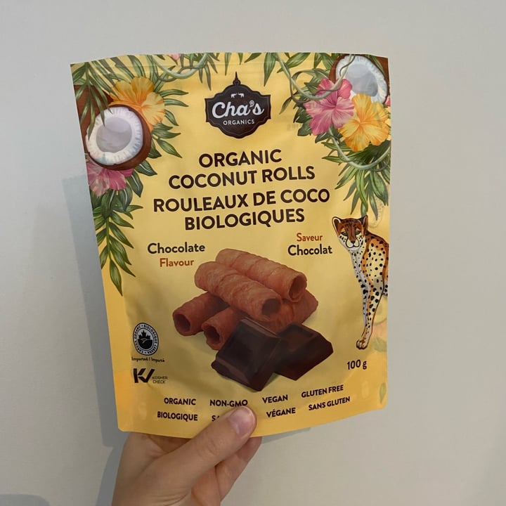 photo of Cha's Organics Organic Coconut Rolls - Chocolate shared by @veggie-meg on  02 Jun 2023 - review