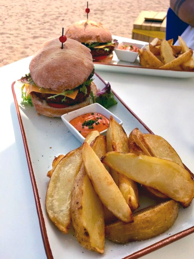 Beet Burger at Chiringuito Takuara